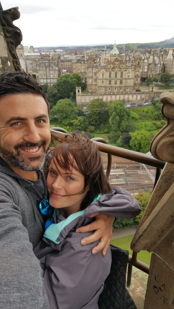 Michael Doig & Louise Connolly at Scott Monument, Edinburgh