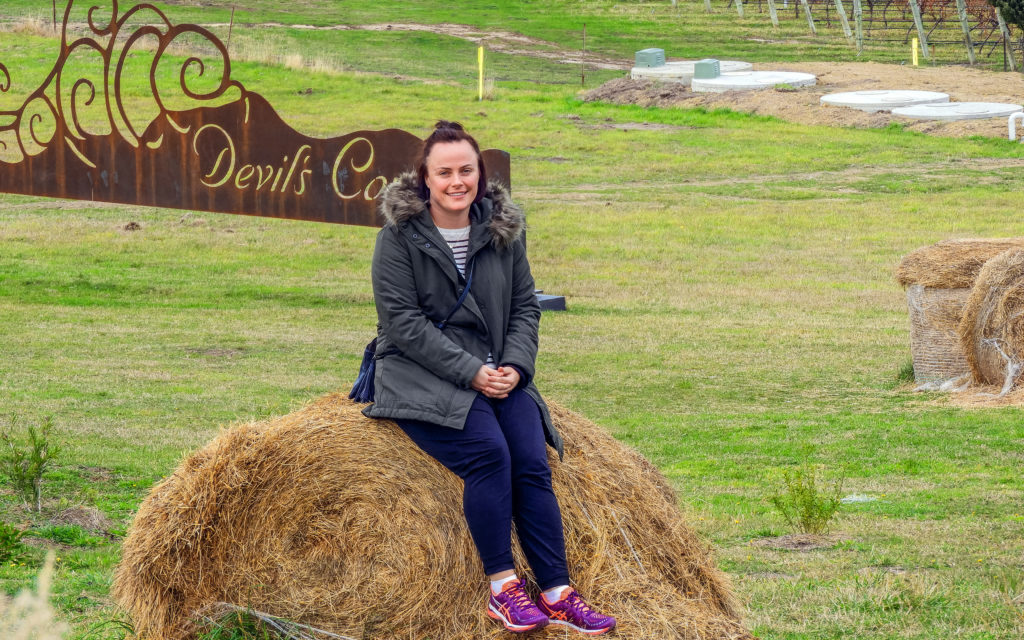 Louise Connolly at Devil's Corner, Tasmania